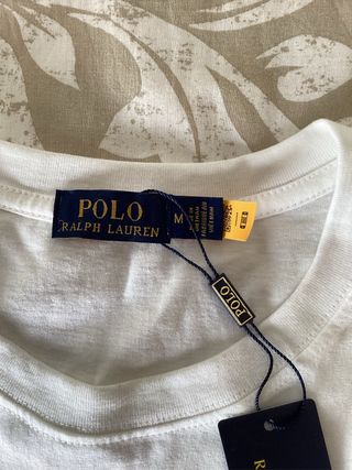 Camiseta Polo Ralph Lauren Oso Hombre Blanca