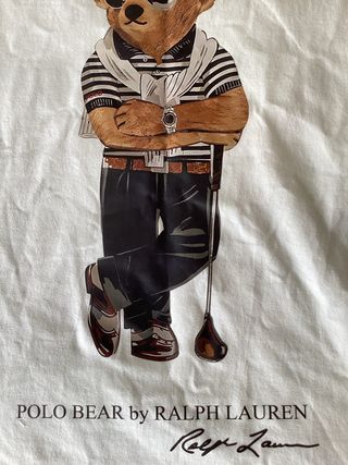 Camiseta Polo Ralph Lauren Oso Hombre Blanca