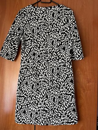 Vestido estampado blanco y negro