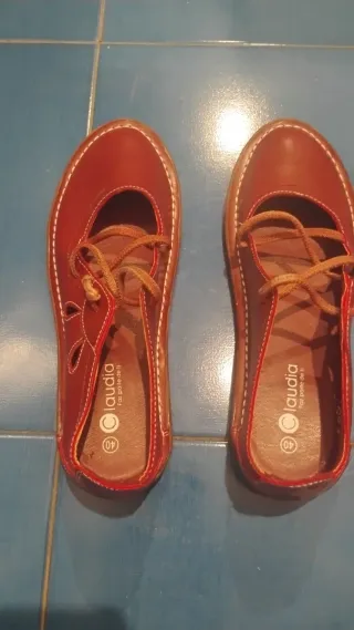 Zapatos planos Claudia burdeos talla 40