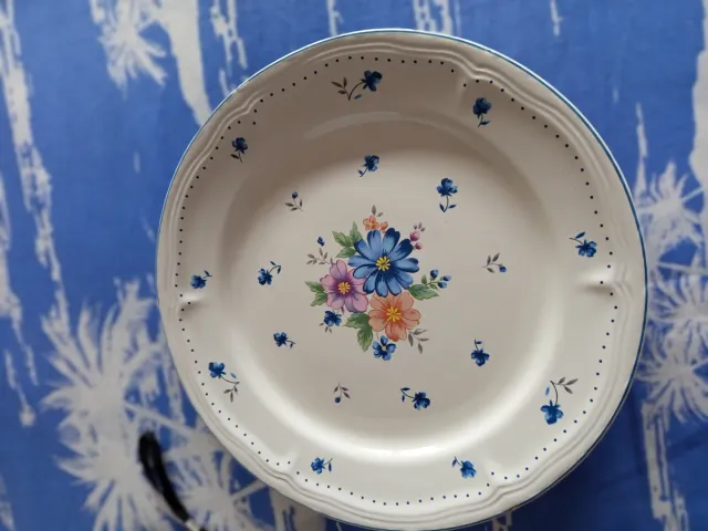 9 Platos llanos de porcelana sin estrenar CON ETIQ