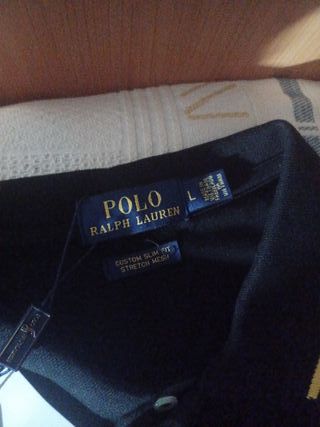Polo Ralph Lauren Negro con Detalles Amarillos