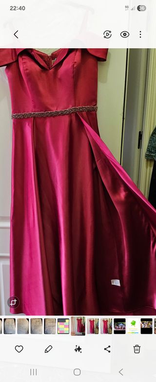 Vestido de fiesta rosa/rojo