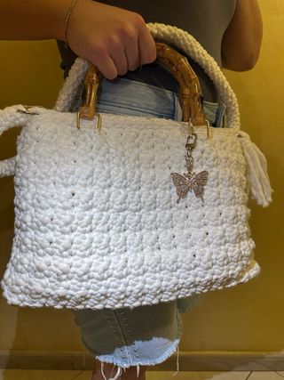 Borsa fatta a mano bianca