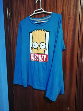 Camiseta Bart Simpson DISOBEY Talla M-L