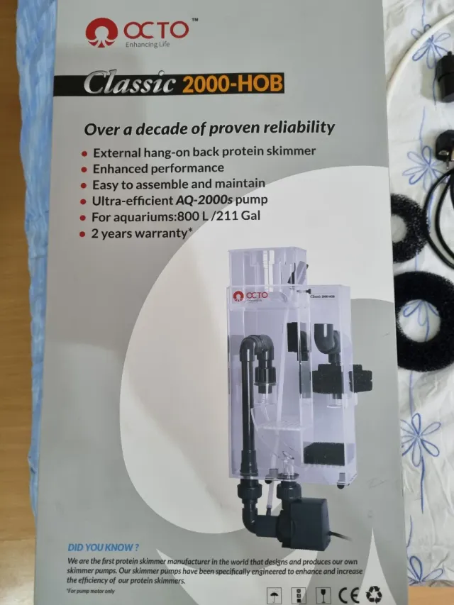 Skimmer Octo Classic 2000-HOB per Acquario