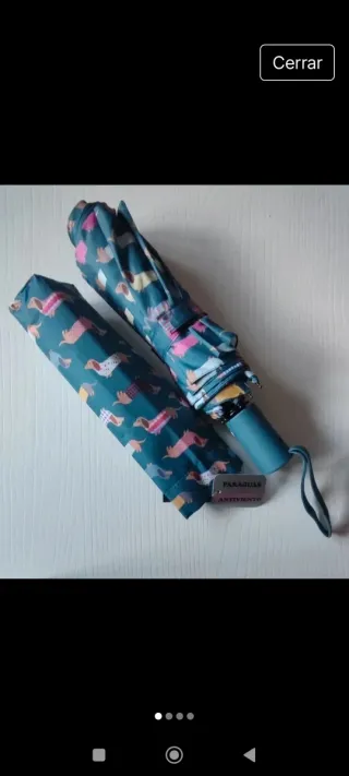 Paraguas plegable perritos teckel automático
