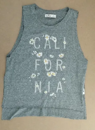 Camiseta sin mangas Hollister California flores S