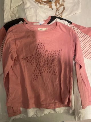 Lote 5 Camisetas Niña 7/8 años (128 cm)
