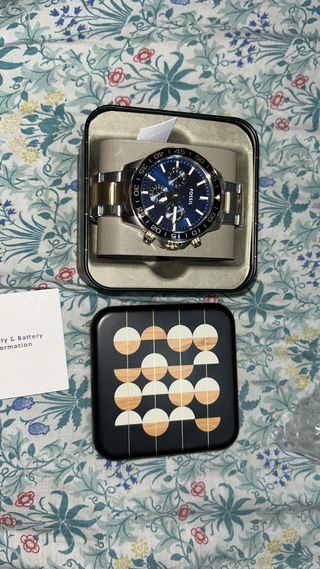 Reloj Fossil Azul y Dorado
