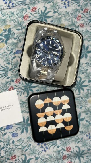 Reloj Fossil Azul y Dorado