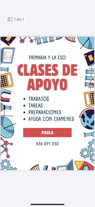 clases de apoyo para primaria y la ESO