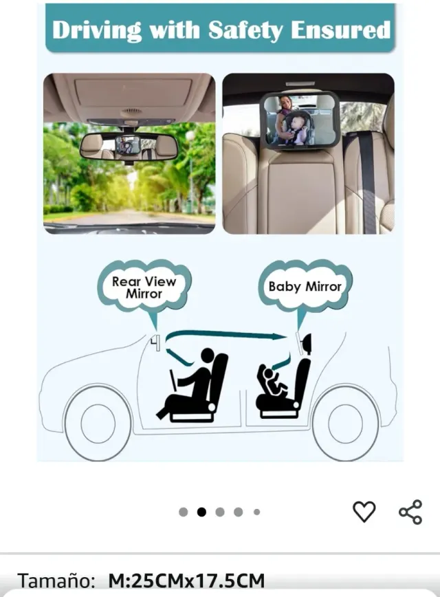 Espejo Visión Trasera Bebé Coche