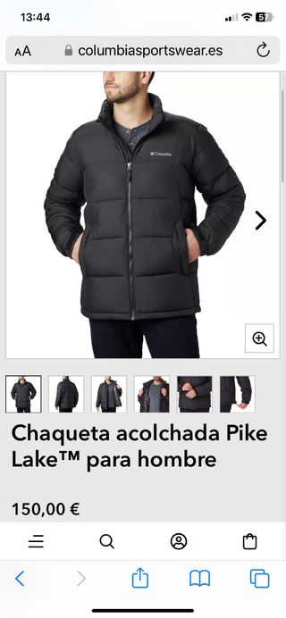 Chaqueta Columbia Pike Lake Hombre Negra