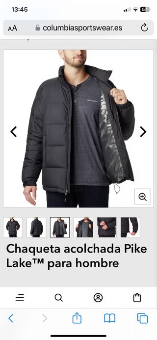 Chaqueta Columbia Pike Lake Hombre Negra