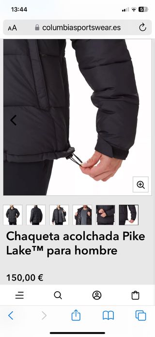 Chaqueta Columbia Pike Lake Hombre Negra