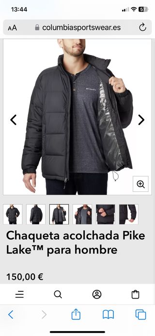 Chaqueta Columbia Pike Lake Hombre Negra