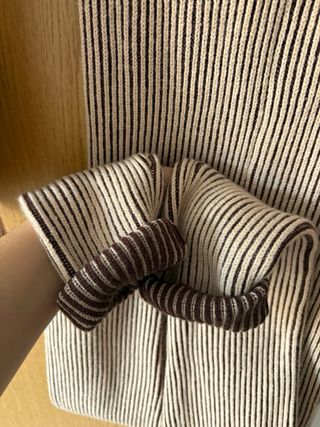 Enterizo de invierno beige y marrón
