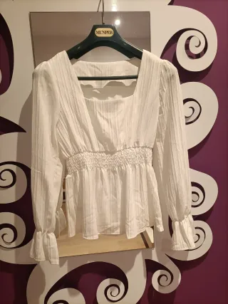 Blusa blanca MUNPER manga larga