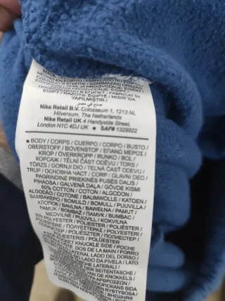 Pantalón chándal azul con logo