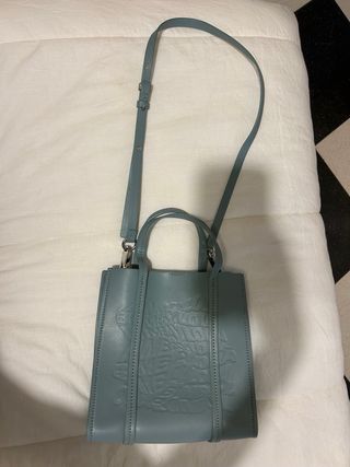 Bolso azul teal de piel bimba y Lola 