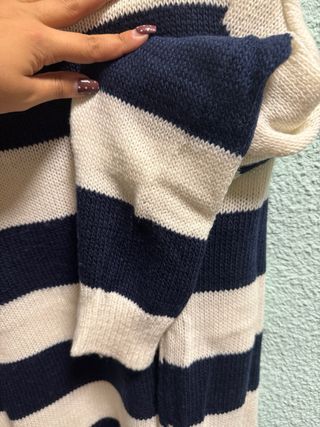 Jersey rayas azul marino y blanco