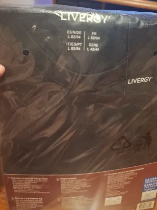 Camiseta térmica LIVERGY manga larga negra Talla L