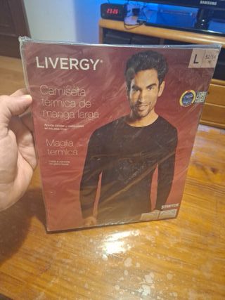 Camiseta térmica LIVERGY manga larga negra Talla L