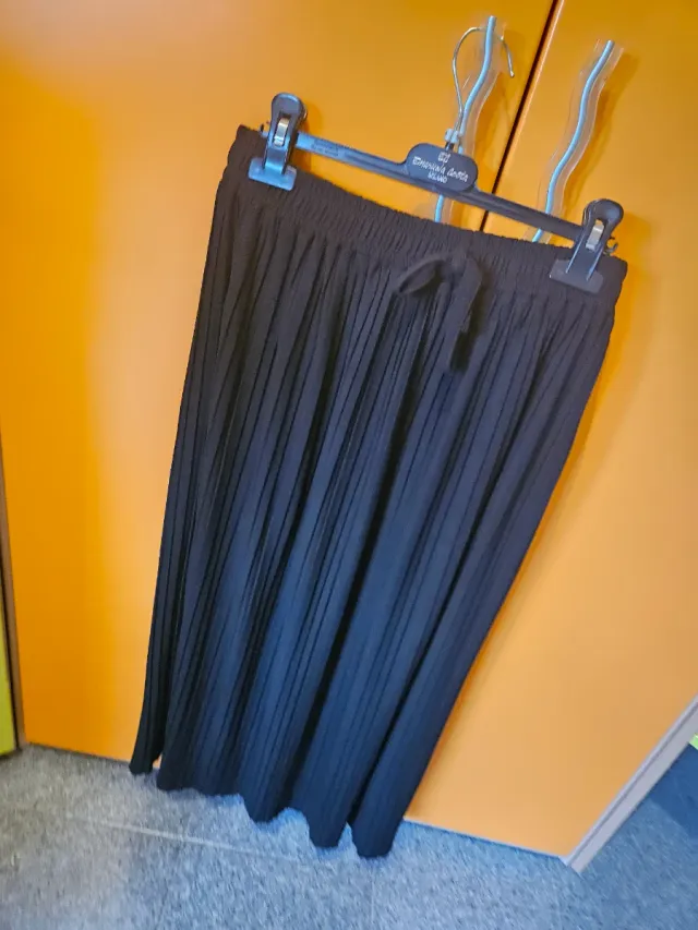 Gonna lunga nera plissettata