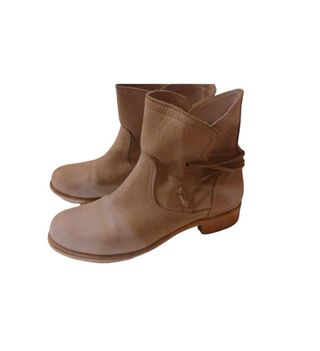 Stivaletti camoscio beige