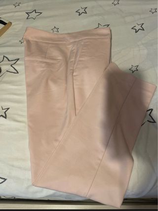Pantalón de pinza rosa mujer