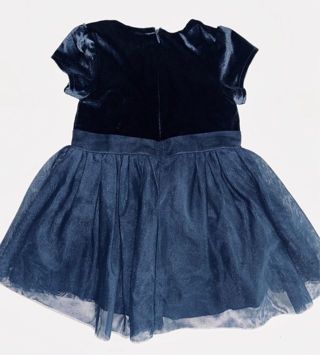 Vestido niña terciopelo y tul