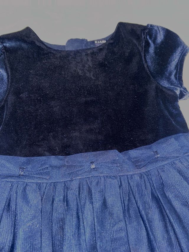 Vestido niña terciopelo y tul