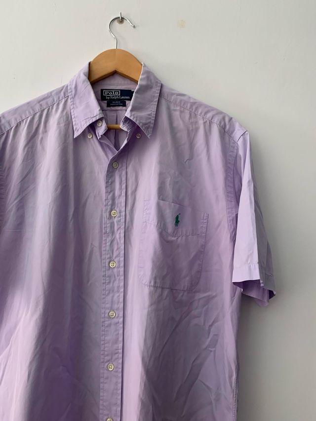Camisa Polo Ralph Lauren Morada Talla M