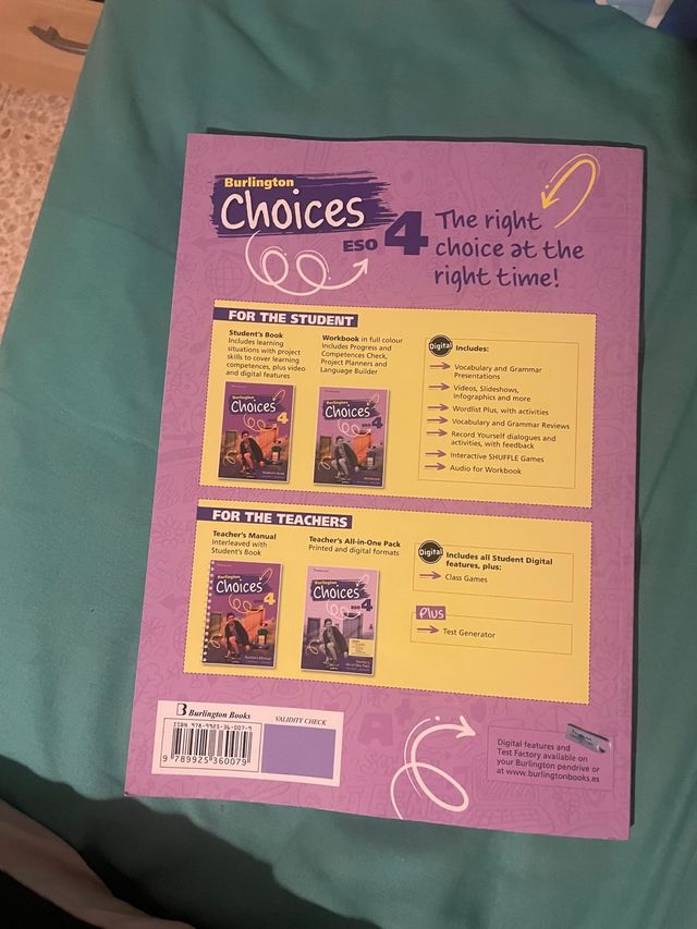 Libro Burlington Choices ESO 4 - Workbook