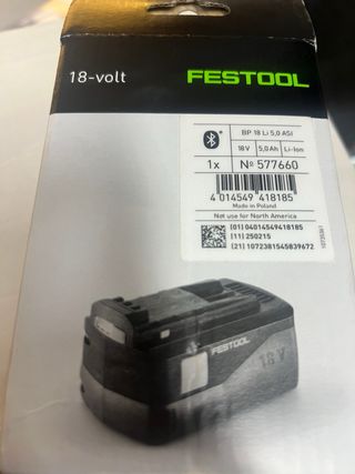 2 Batería Festool BP 18 Li (5,0 + 4 ah)
