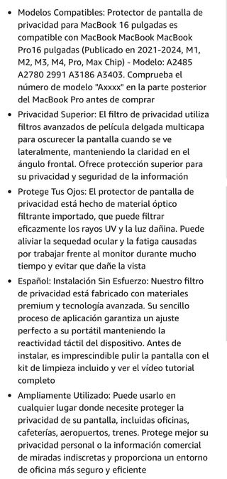 NUEVO! Filtro Privacidad MacBook Pro 16 2x Pack