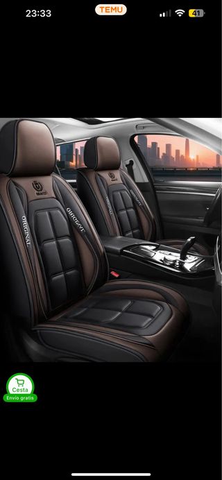 Pack 2 Fundas Asientos Coche Piel PU