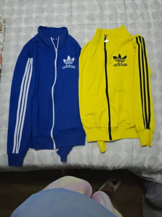 Chaqueta Adidas Azul y Amarilla