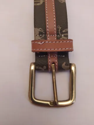 Cinturón Marrón con Hebilla Dorada