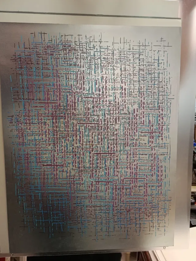 Serigrafía Elvira Alfageme Encrucijada 1974