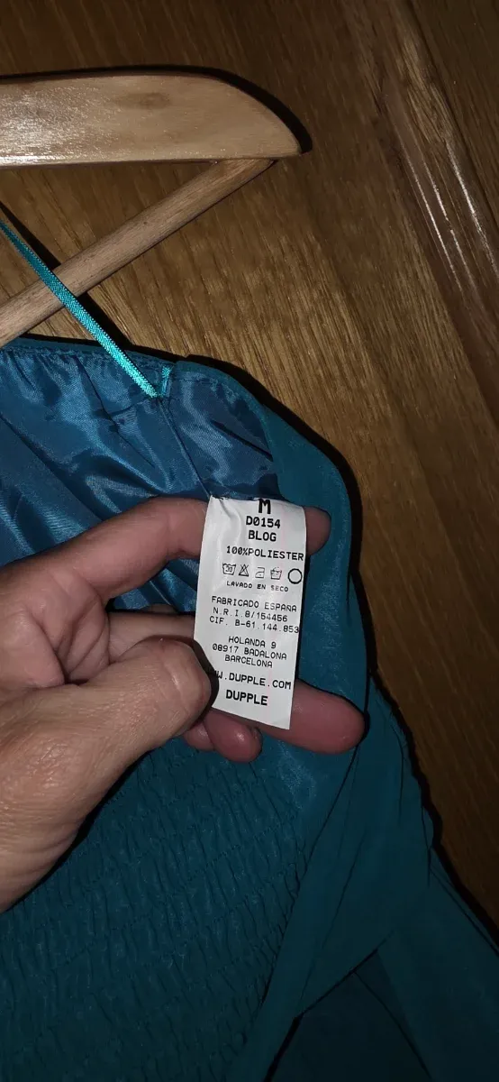 Vestido de Fiesta Talla M Turquesa