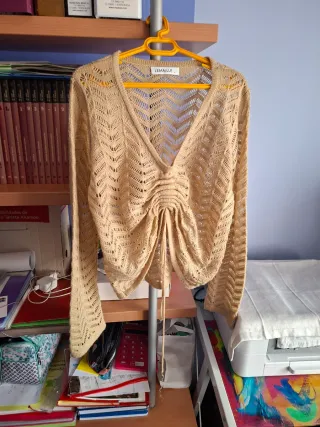 Jersey top crochet estilo grunge 