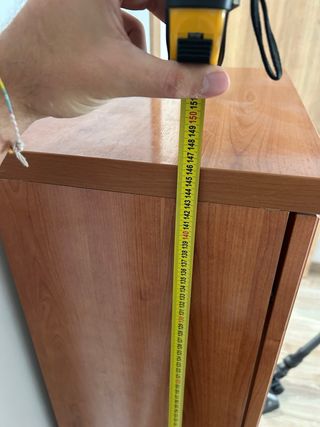 Armario madera 2 puertas vidrio translúcido