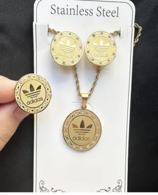 Set Bisutería Chanel Dorado y Turquesa