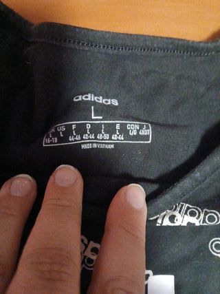 Camiseta Adidas Negra Talla L