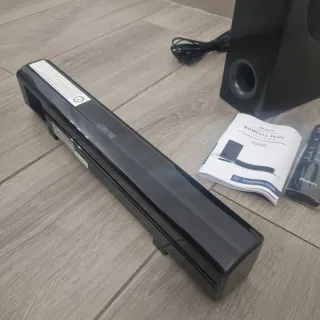 Subwoofer y Barra de Sonido Majority Negra