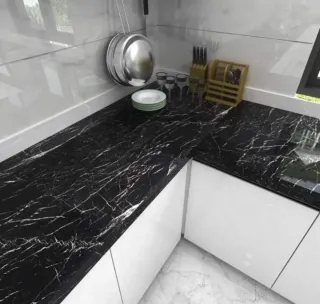 Vinilo Autoadhesivo Mármol Negro