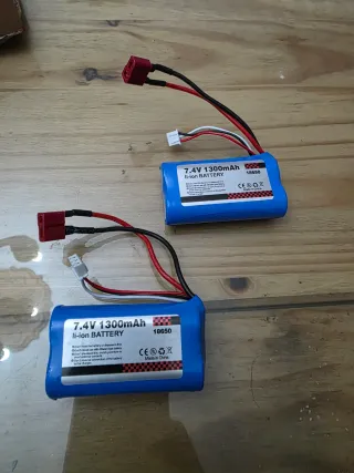2 Baterías Li-ion 7.4V 1300mAh