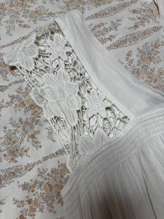 Blusa Zara Talla S Encaje Blanco